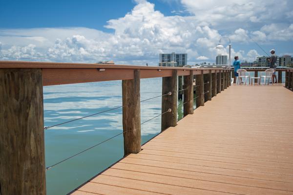 Dock built with Trex composite decking from Decks and Docks Lumb