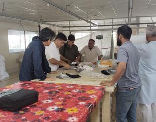 valuable buyer visited Jahan Textile factory to explore our qual