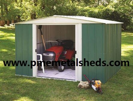 Image of PME 8' x 6' Apex Metal Garden Shed Outdoor Storage