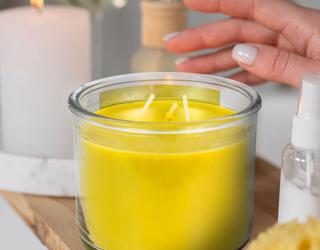 Vela aromática limón 3 pabilos