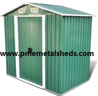Image of PME 8' x 6' Apex Metal Garden Shed Outdoor Storage
