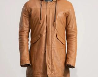 Tom Hanks Tan Long Leather Coat Men