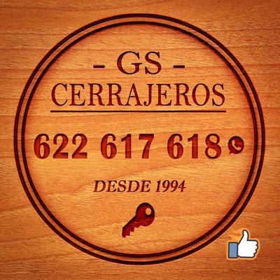 Logo en madera de GS Cerrajeros