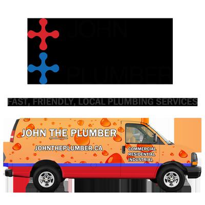 John The Plumbers Bright Orange Van