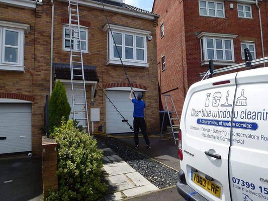 Image of Clear blue window cleaning