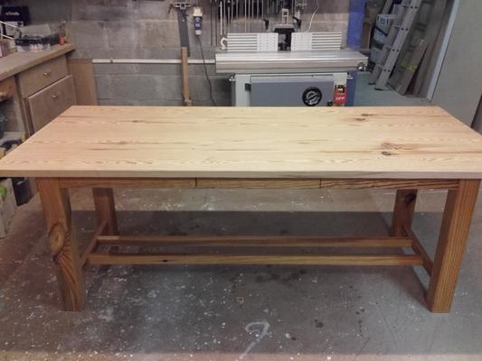 solid pitch pine table