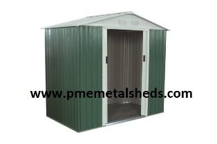Image of PME 8' x 6' Apex Metal Garden Shed Outdoor Storage