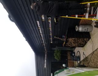 Removal of Cladding during Air Conditioning Installation