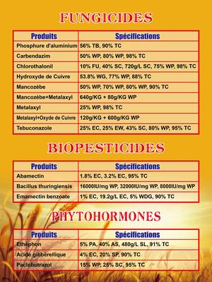Les fungicides, les biopesticides et les phytohormones