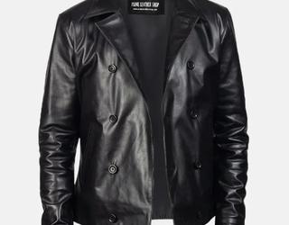 Mens Metal Hardware Biker Leather Jacket