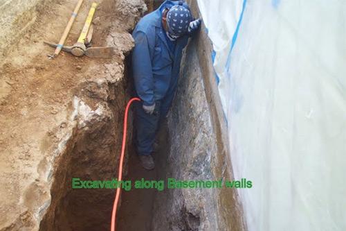 foundation exterior excavation