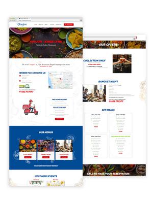 website design for a restaurant