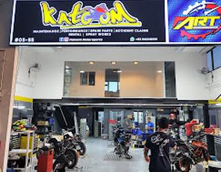 This is the Katoom Motorsports workshop in Kaki Bukit, Singapore