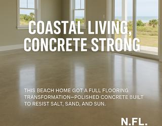 Residential polish concrete floors ponte verdra beach
