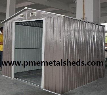 Image of PME 8' x 6' Apex Metal Garden Shed Outdoor Storage
