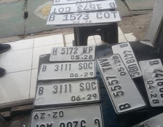 Gambar Percetakan Jn2707, Stempel 24 jam, Plat Nomor Motor Mobil,