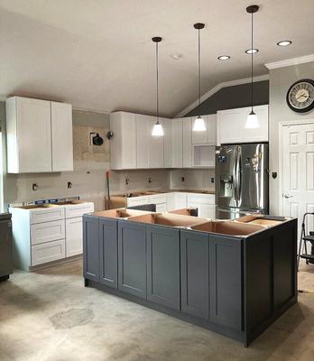 Shaker White and Grey Kitchen Remodel