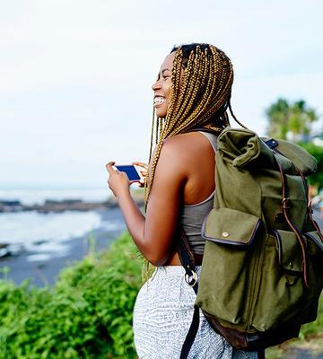 Woman travelling