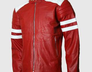 Mens Cropped Racer Leather Jacket - Melbourne Y2k