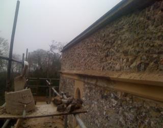 flint stone wall