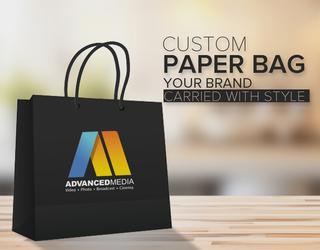 Eco-friendly paper bag made from durable kraft paper. Reusable,