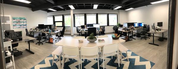 We work in an open office setting