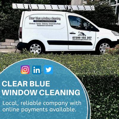 Image of Clear blue window cleaning