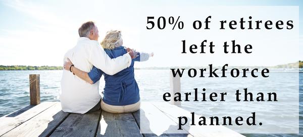 50% of Retirees Left the Workforce Earlier than Planned.