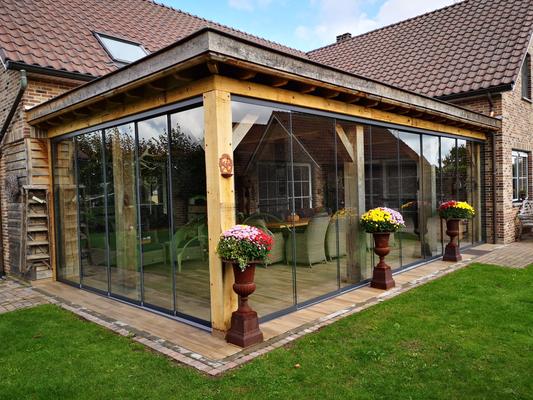 Afbeelding van Glazen schuifwand