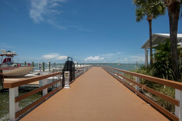 Dock built with Weardeck composite decking from Decks and Docks