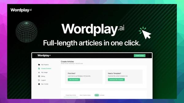 Wordplay AI Review: Create Full-Length Articles in one click