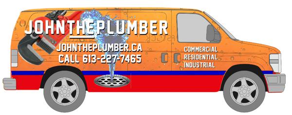 John The Plumbers Bright Orange Van