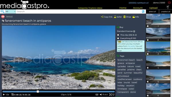 Example of video for sale